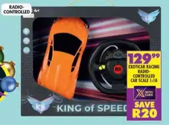 Shoprite EXOTICAR RACING RADIO-CONTROLLED CAR SCALE 1:18 offer