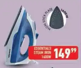 Shoprite ESSENTIALS STEAM IRON 1600W offer