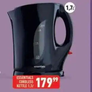 Shoprite ESSENTIALS CORDLESS KETTLE 1.7L offer
