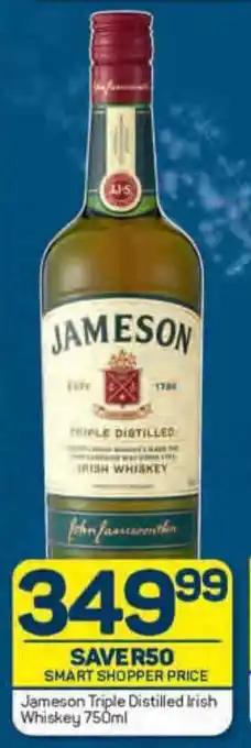 Pick n Pay Jameson Triple Distilled Irish Whiskey 750ml offer