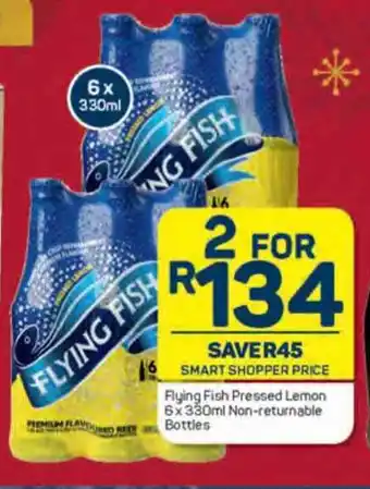 Pick n Pay Flying Fish Pressed Lemon 6x330ml Non-returnable Bottles offer