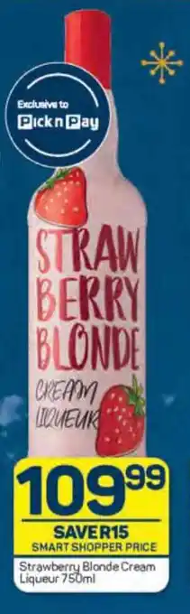 Strawberry Blonde Cream Liqueur 750ml