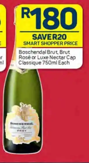 Pick n Pay Boschendal Brut, Brut Rosé or Luxe Nectar Cap Classique 750ml Each offer