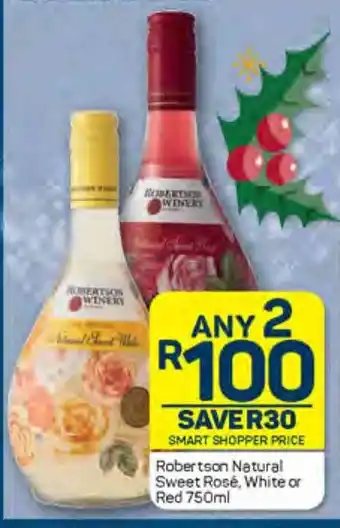 Pick n Pay Robertson Natural Sweet Rosé, White or Red 750ml offer