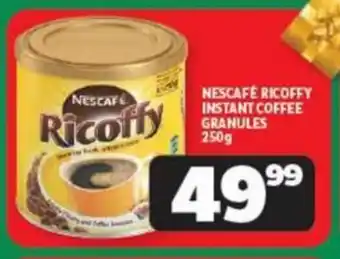 Usave NESCAFÉ RICOFFY INSTANT COFFEE GRANULES 250g offer