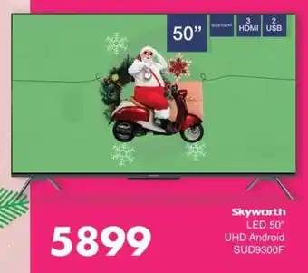 Save Hyper Skyworth LED 50" UHD Android SUD9300F offer