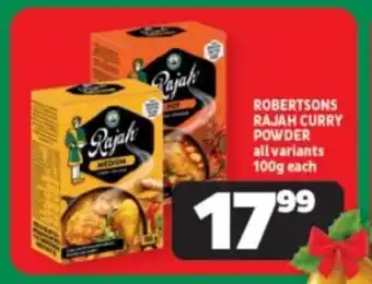 Usave ROBERTSONS RAJAH CURRY POWDER all variants 100g each offer
