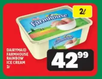 Usave DAIRYMAID FARMHOUSE RAINBOW ICE CREAM 2L offer