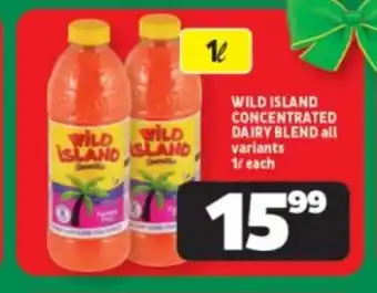 Usave WILD ISLAND CONCENTRATED DAIRY BLEND all variants 1L each offer