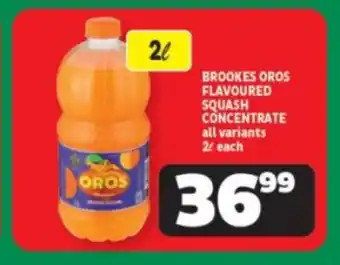 Usave BROOKES OROS FLAVOURED SQUASH CONCENTRATE all variants 2L each offer