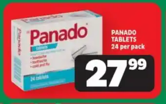 Usave PANADO TABLETS 24 per pack offer