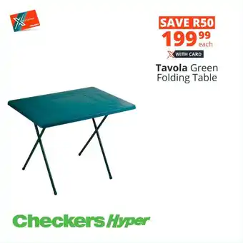 Checkers Tavola Green Folding Table offer
