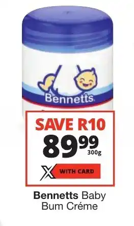 Checkers Bennetts Baby Bum Créme offer
