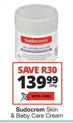 Checkers Sudocrem Skin & Baby Care Cream offer