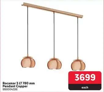 Makro Rocamar 3 LT 780 mm Pendant Copper offer