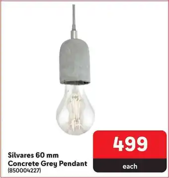 Makro Silvares 60 mm Concrete Grey Pendant offer