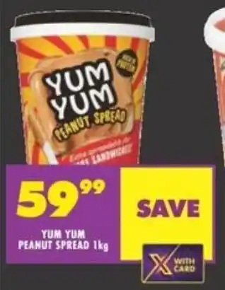 Shoprite YUM YUM PEANUT SPREAD 1kg offer