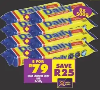 Shoprite DAILY LAUNDRY SOAP 8x500g offer