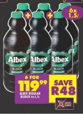 Shoprite ALBEX REGULAR BLEACH 6x1,5L offer