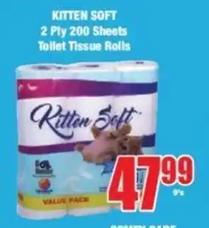 Boxer KITTEN SOFT 2 Ply 200 Sheets Toilet Tissue Rolls offer