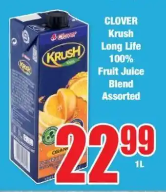 Boxer CLOVER Krush Long Life 100% Fruit Juice Blend Assorted offer