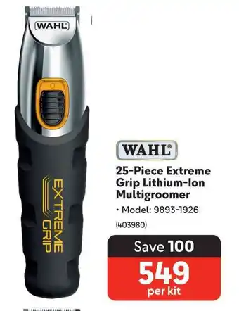 Makro WAHL 25-Piece Extreme Grip Lithium-Ion Multigroomer offer
