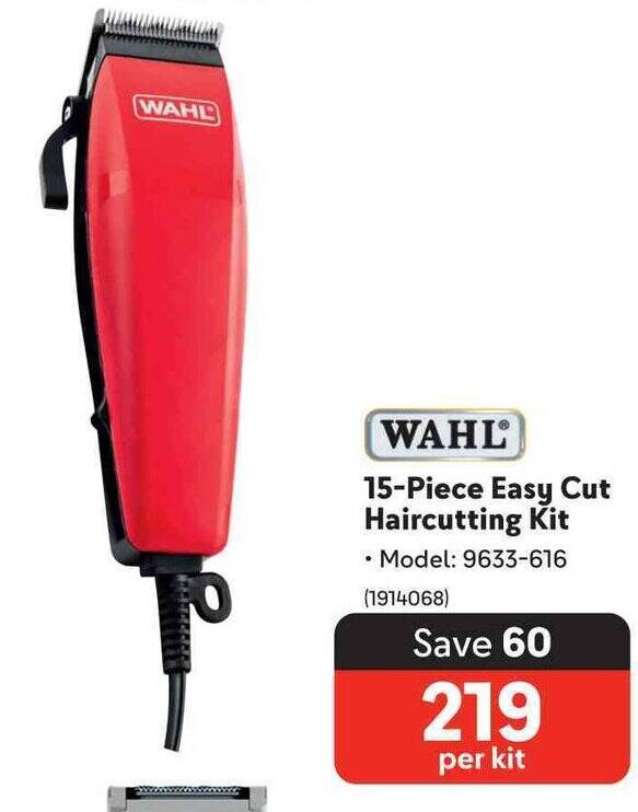 WAHL 15Piece Easy Cut Haircutting Kit offer at Makro