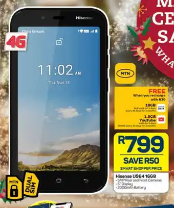 Pick n Pay Hypermarket Hisense U964 16GB offer