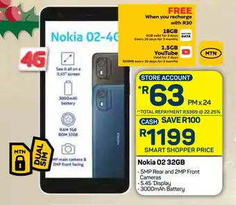 Pick n Pay Hypermarket Nokia 02 32GB offer