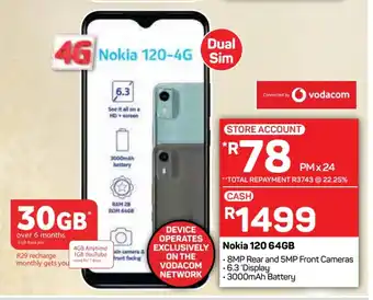 Pick n Pay Hypermarket Nokia 120 64GB offer