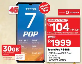 Pick n Pay Hypermarket Tecno Pop 7 64GB offer