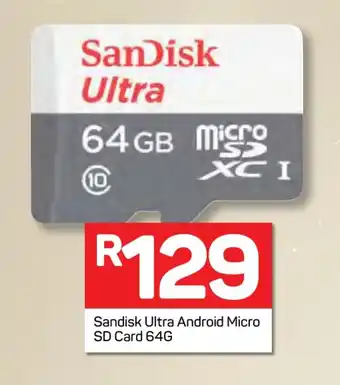 Pick n Pay Hypermarket Sandisk Ultra Android Micro SD Card 64G offer