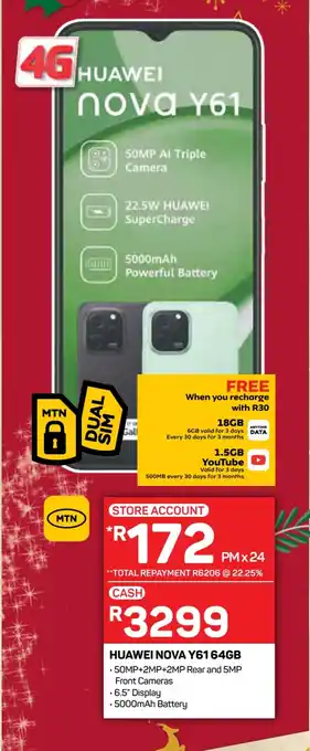 Pick n Pay Hypermarket HUAWEI NOVA Y61 64GB offer