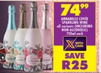 ANNABELLE CUVÉE SPARKLING WINE all variants (INCLUDING NON-ALCOHOLIC) 750ml each