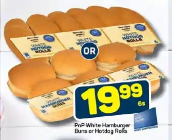 Pick n Pay PnP White Hamburger Buns or Hotdog Rolls offer
