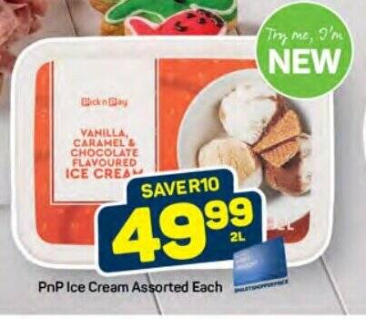 PnP Ice Cream Assorted Each offer at Pick n Pay