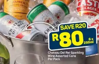 Pick n Pay Chateau Del Rei Sparkling Wine Assorted Cans Per Pack offer