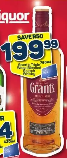 Pick n Pay Grant's Wood Blended Scotch Whisky 750ml offer