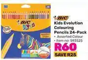 Game Bic kids evolution colouring pencils 24 pack offer
