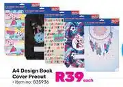 Game A4 design book cover precut-each offer