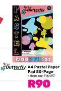 Game Butterfly a4 pastel paper pad 50 page-each offer
