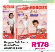 Game Huggies gold pants jumbo pack assorted sizes-per pack offer