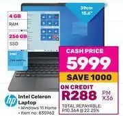 Game Hp 15.6(39cm) intel celeron laptop offer