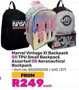 Game Marvel vintage xi backpack or tpu small backpack assorted or aeronautical backpack-each offer