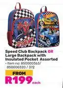 Game Speed club backpack or large backpack with insulated pocket assorted-each offer