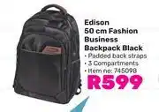 Edison 50cm fashion business backpack (black)