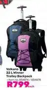 Game Volkano 22ltr winner trolley backpack-each offer