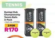Game Dunlop club championship tennis balls 3 pack-for 2 offer