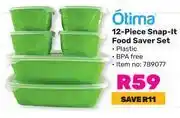 Game Otima 12 piece snap it food saver set offer