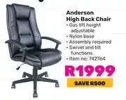 Game Anderson high back chair offer